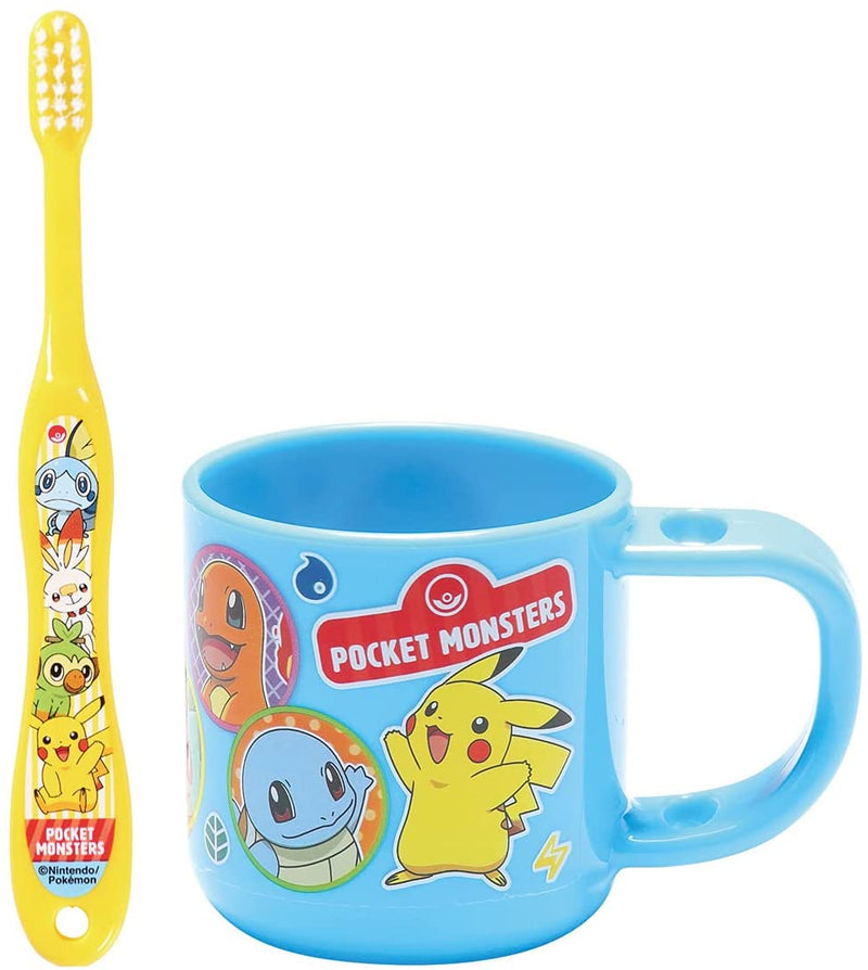 Pokemon 竉物小精靈Pikachu比卡超杯連牙刷杯 Blue Yellow 適合3-5歲兒童 180ml