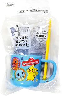 Pokemon 竉物小精靈Pikachu比卡超杯連牙刷杯 Blue Yellow 適合3-5歲兒童 180ml