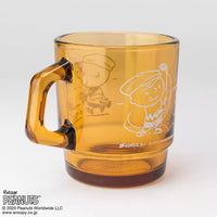 Fire King - Japan Peanuts 70's Celebration Collection Snoopy Mug Cup - Charlie Brown Amber Brown