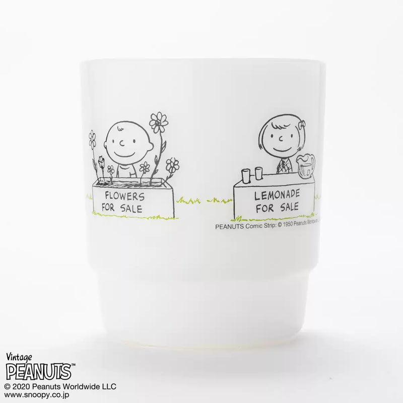 Fire King - Japan Peanuts 70's Celebration Collection Snoopy Mug Cup - Friends Together White