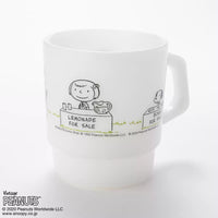 Fire King - Japan Peanuts 70's Celebration Collection Snoopy Mug Cup - Friends Together White