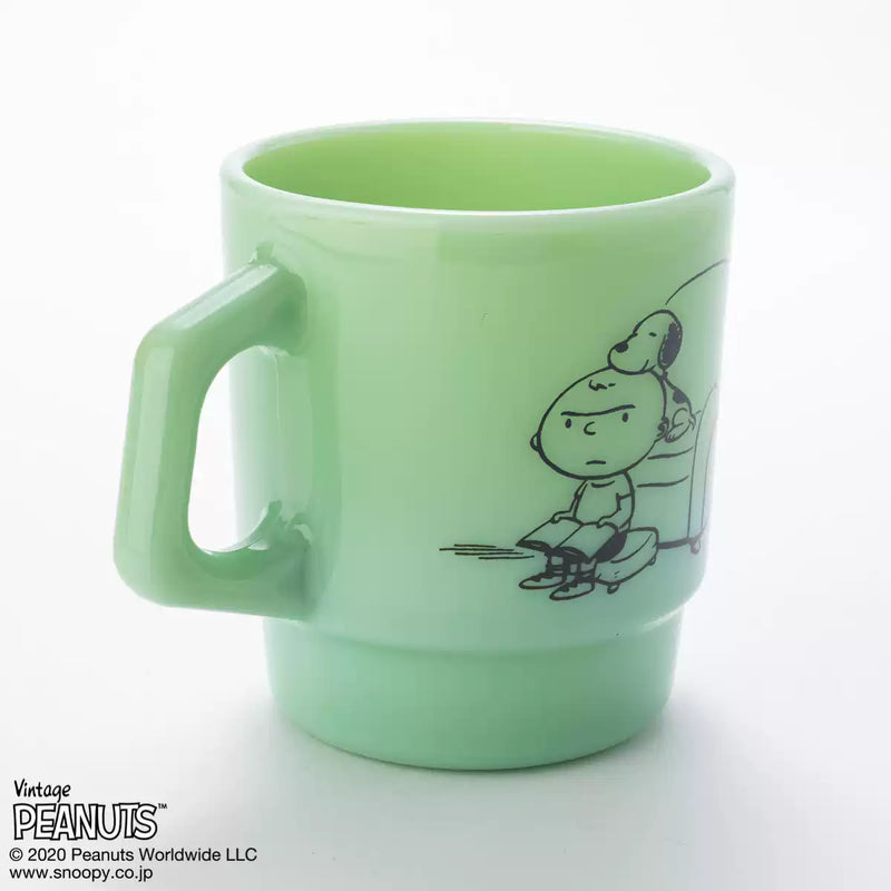 Fire King - Japan Peanuts 70's Celebration Collection Snoopy Mug Cup -  Jadeite