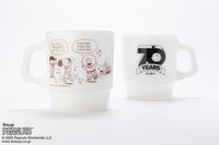 Fire King - Japan Peanuts 70's Celebration Collection Snoopy Mug Cup - Happy Dance (White)