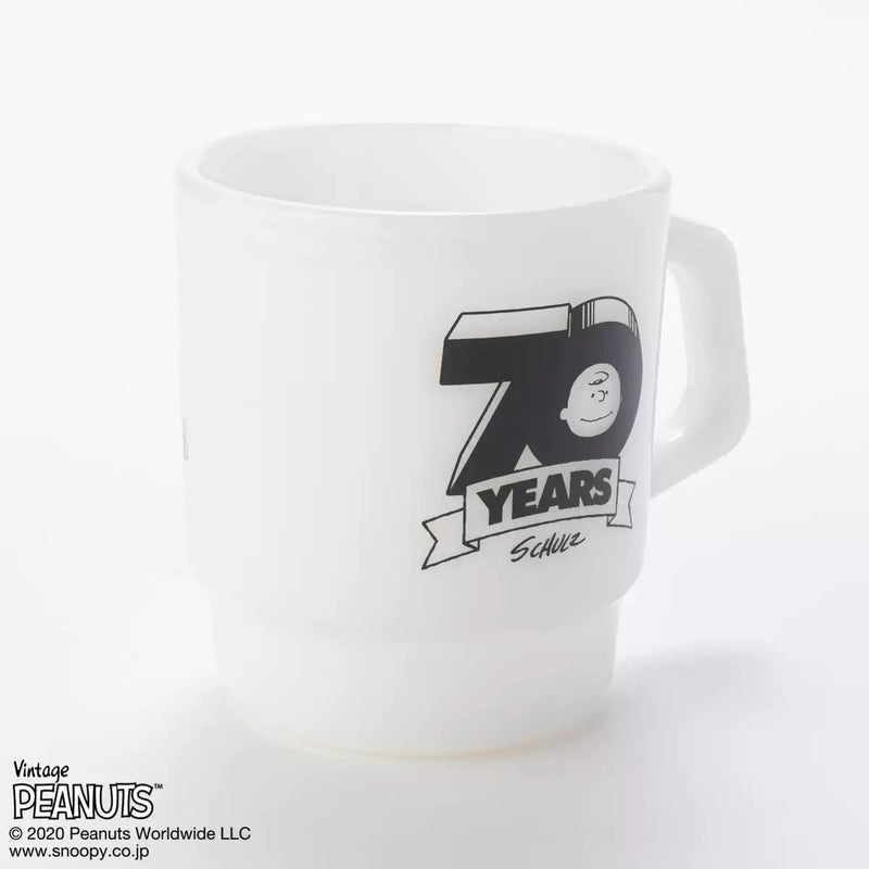 Fire King - Japan Peanuts 70's Celebration Collection Snoopy Mug Cup - Happy Dance (White)