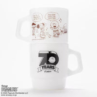 Fire King - Japan Peanuts 70's Celebration Collection Snoopy Mug Cup - Happy Dance (White)