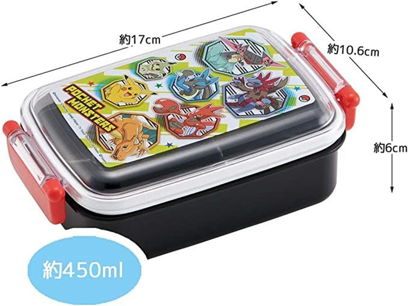 寵物小精靈 - 日本製比卡超飯盒  450ml Pokemon Pikachu lunch box 450ml (Black) Ag+ lunch box Bento box